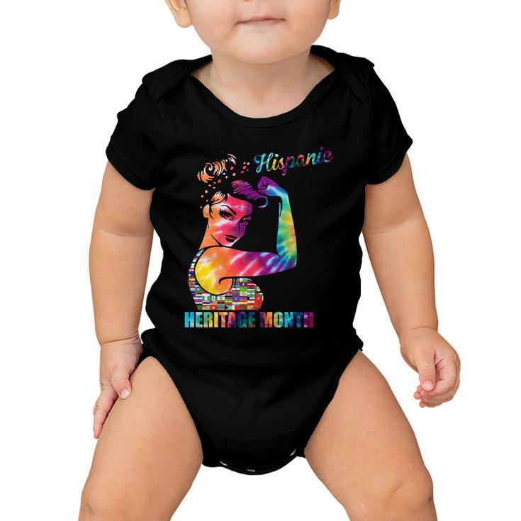 Hispanic Heritage Month Messy Bun Colorful Baby Onesie