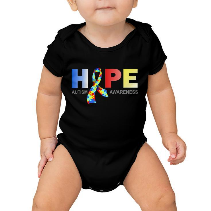 Hope For Autism Awareness Tribute Tshirt Baby Onesie