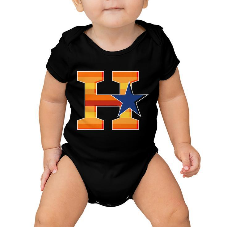 Houston Baseball H Star Logo Baby Onesie