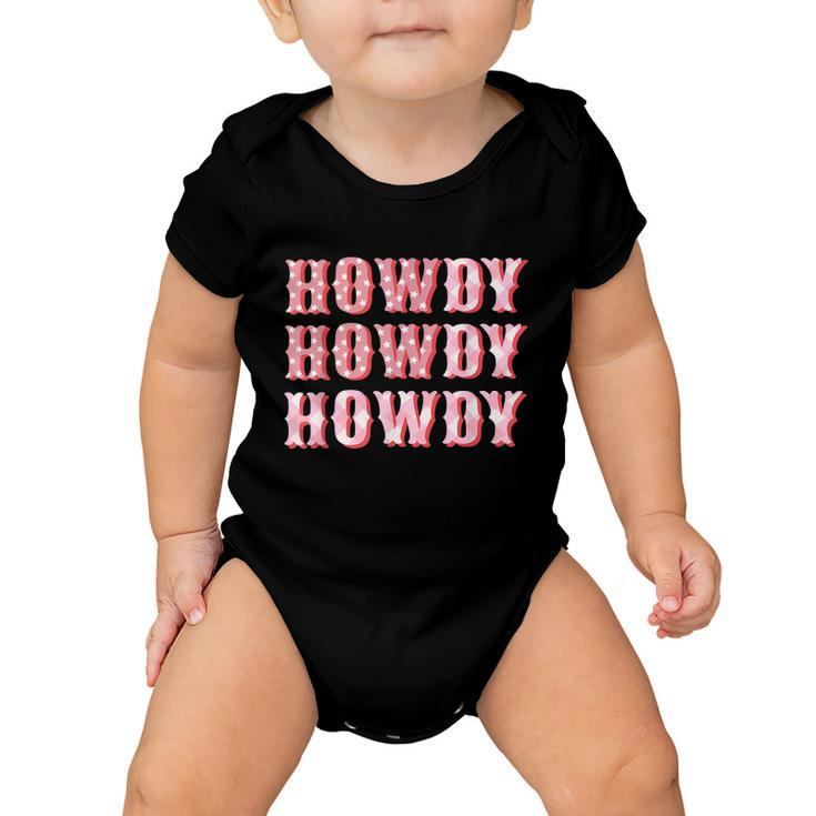 Howdy Cowgirl Boots Bling Women Cute Western Country Baby Onesie