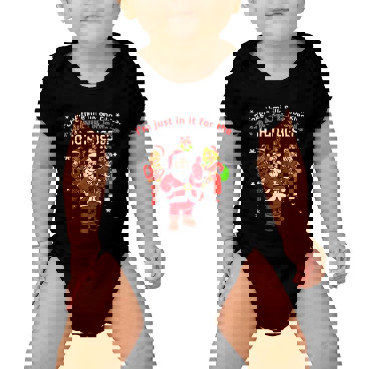 I Do It For The Hos Santa Funny Inappropriate Christmas Men Graphic Design Printed Casual Daily Basic Baby Onesie