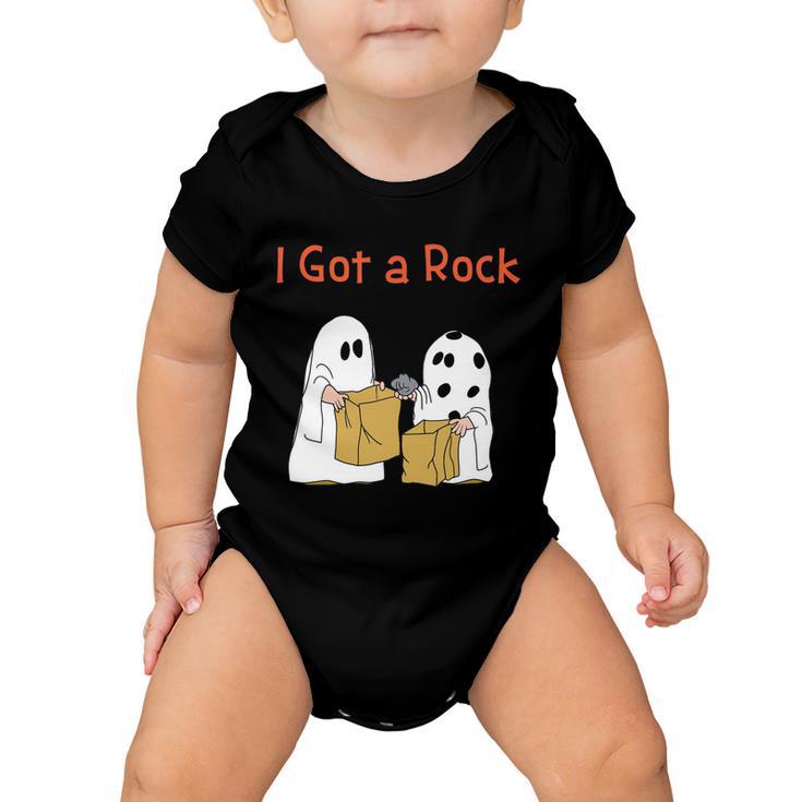 I Got A Rock Lazy Day Halloween Costume Funny Trick Or Treat Baby Onesie