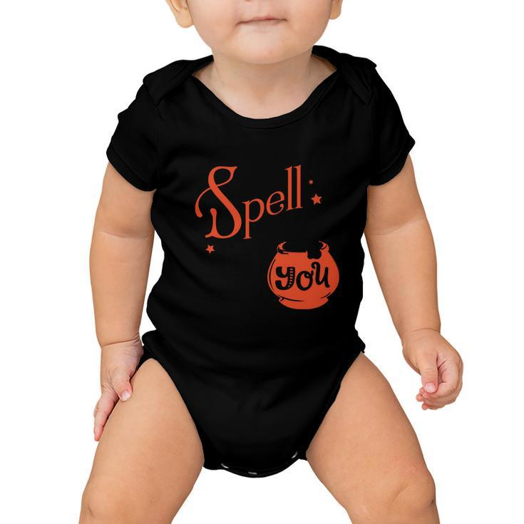I Put A Spell On You Halloween Quote V6 Baby Onesie