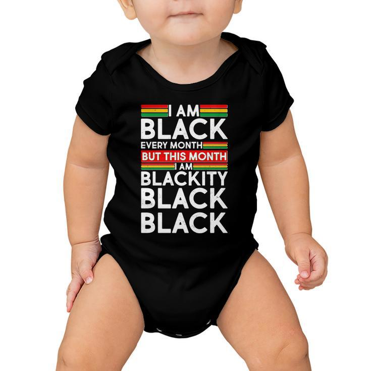 Im Black Every Month Proud Black American Baby Onesie