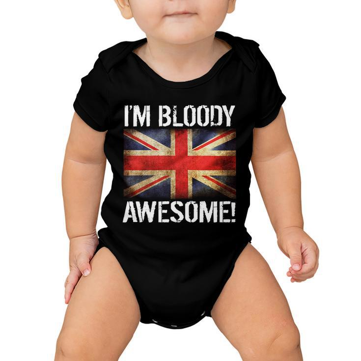 Im Bloody Awesome British Union Jack Flag Baby Onesie