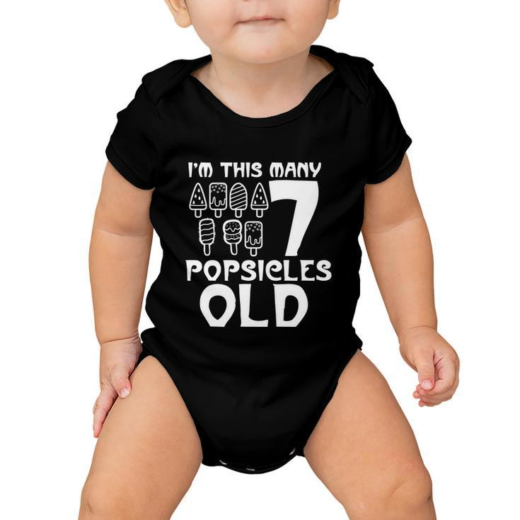 Im This Many Popsicles Old Funny Birthday For Men Women Cute Gift Baby Onesie