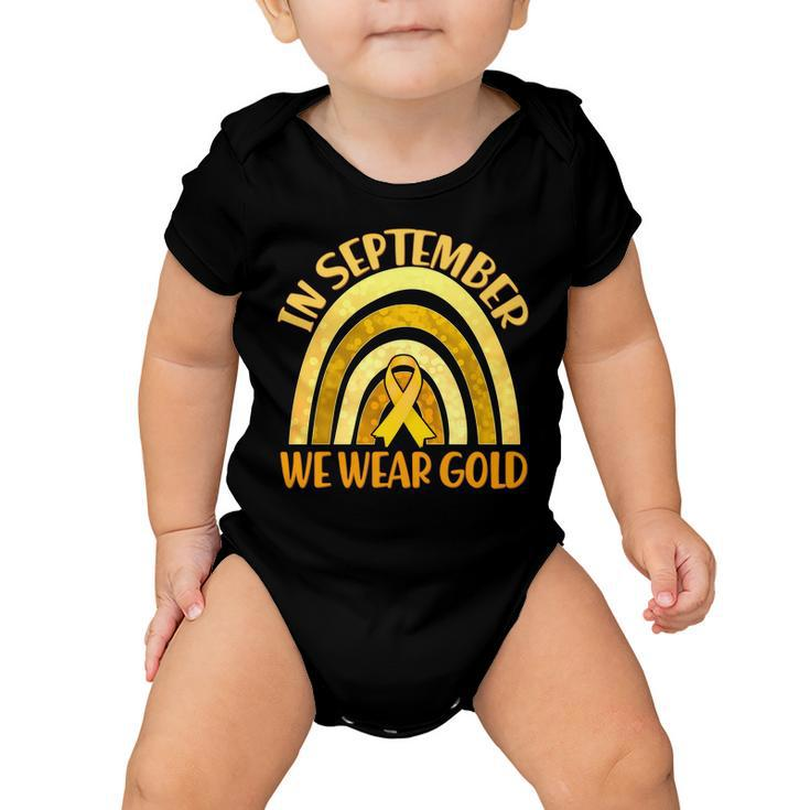 In September We Wear Gold Childhood Cancer Awareness Baby Onesie