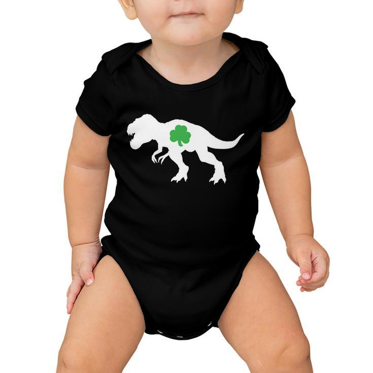 Irish Clover T-Rex Tshirt Baby Onesie