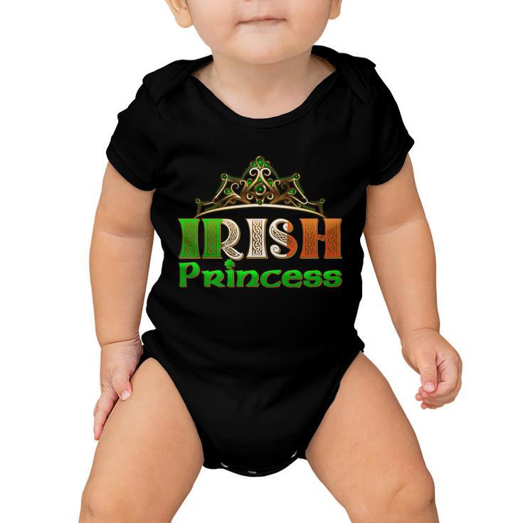 Irish Princess Crown St Patricks Day Baby Onesie