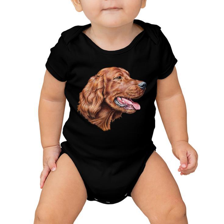 Irish Setter Portrait Tshirt Baby Onesie