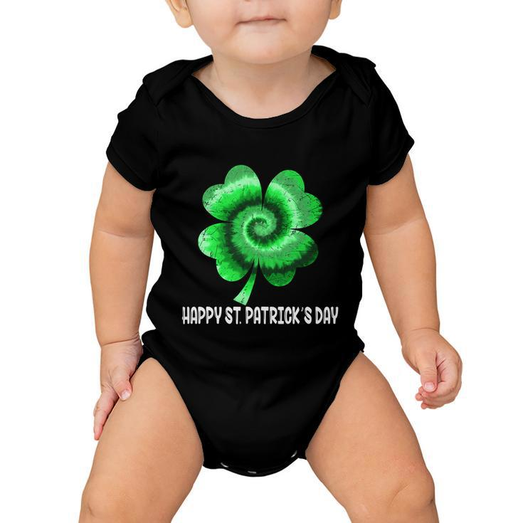 Irish Shamrock Tie Dye Happy St Patricks Day Go Lucky Gift Baby Onesie