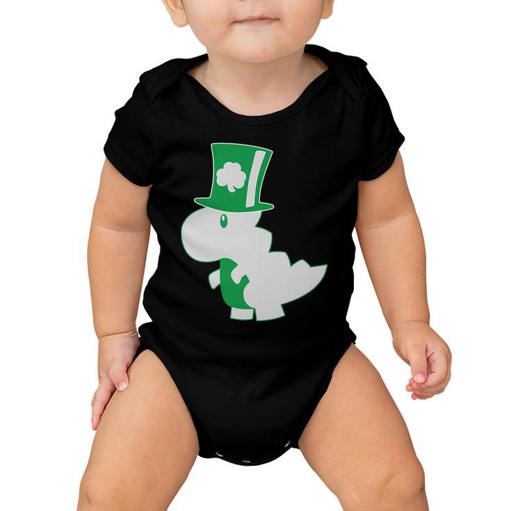 Irish T-Rex Dinosaur Clover Cute St Patricks Day Tshirt Baby Onesie