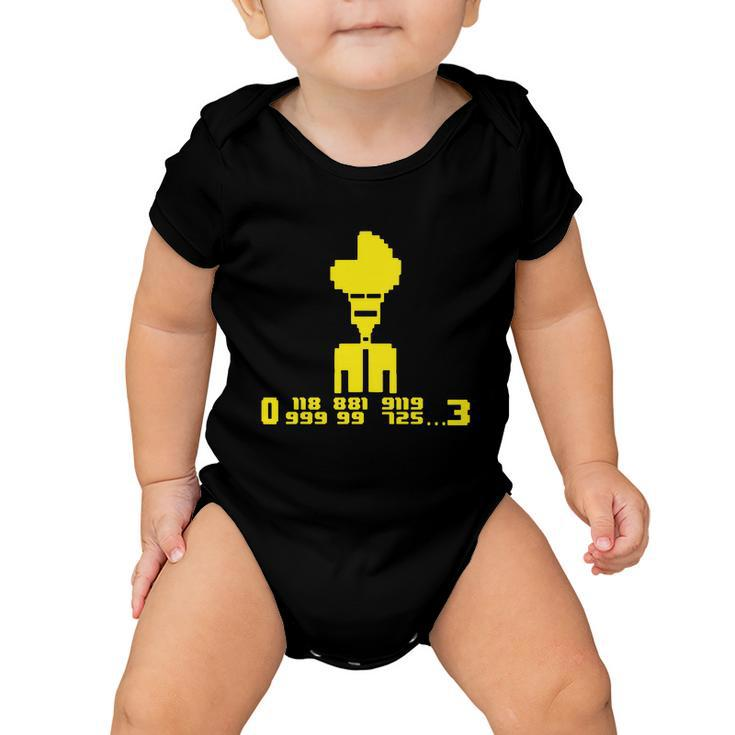 It Crowd Number Funny Moss Baby Onesie