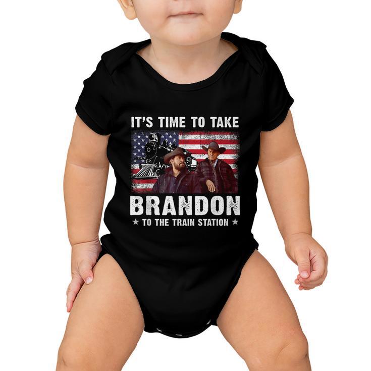 Its Time To Take Brandon To The Train Station V3 Baby Onesie