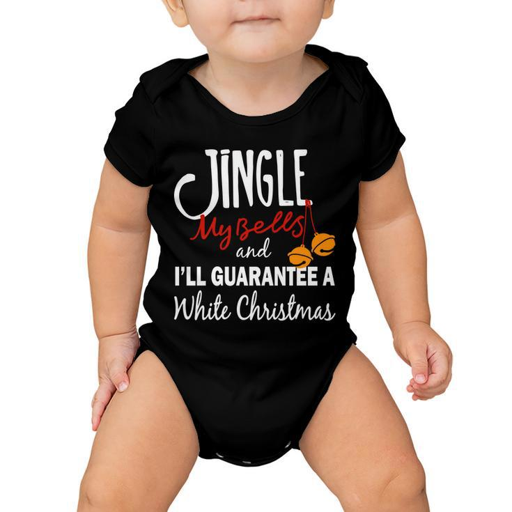 Jingle My Bells For White Christmas Baby Onesie