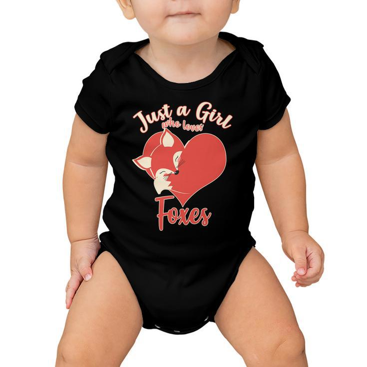 Just A Girl Who Loves Foxes Graphic Design Printed Casual Daily Basic Baby Onesie