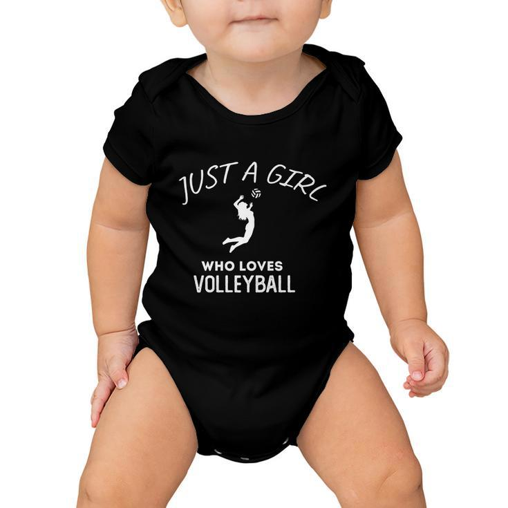 Just A Girl Who Loves Volleyball Baby Onesie