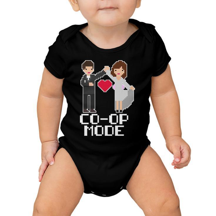Just Married Co-Op Mode Funny Marriage Baby Onesie