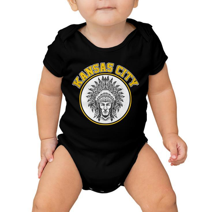 Kansas City Football Vintage Retro Kc Logo Tshirt Baby Onesie