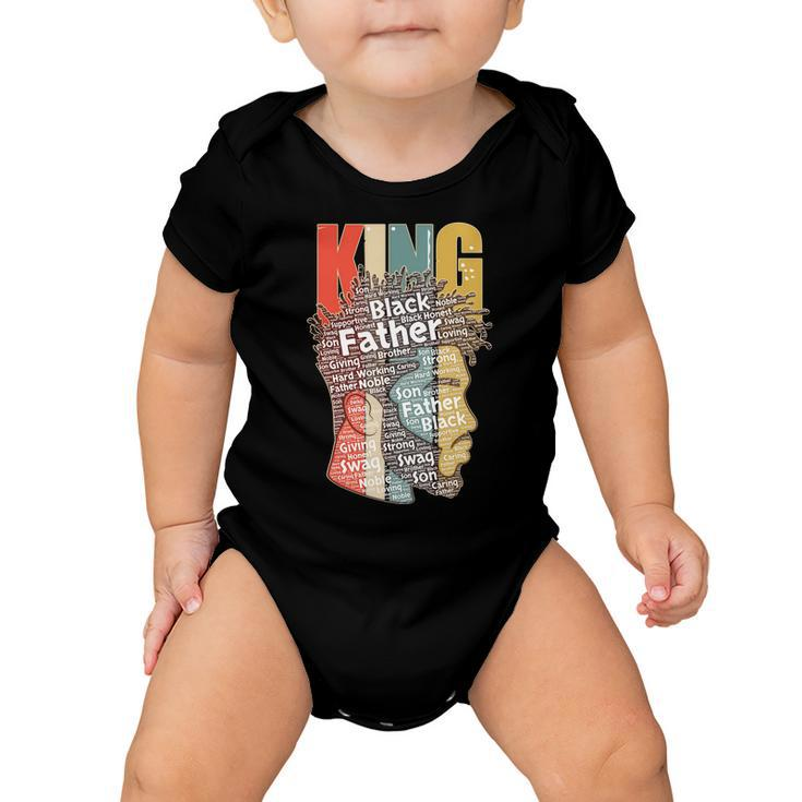 King African American Black Father Baby Onesie