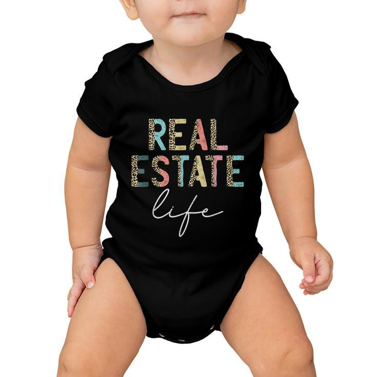 Leopard Real Estate Life Agent Realtor Investor Home Broker Tshirt Baby Onesie