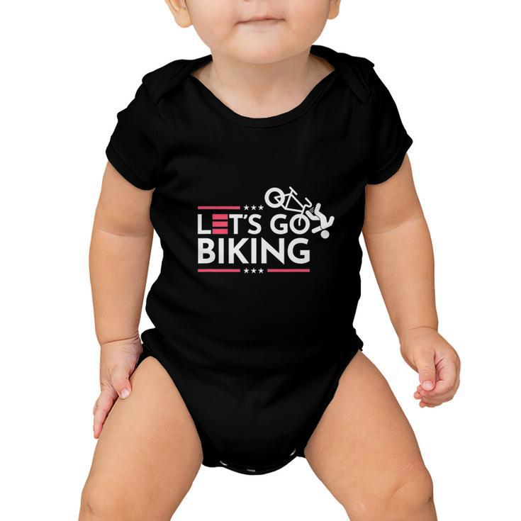 Lets Go Biking Joe Biden Joe Brandon Baby Onesie