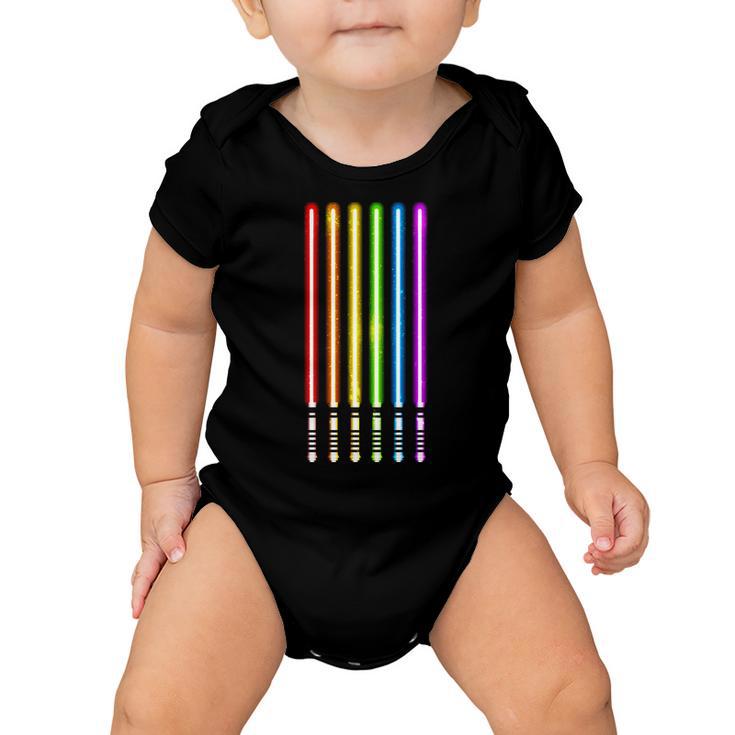 Lgbt Flag Light Swords Saber Gay Pride Baby Onesie