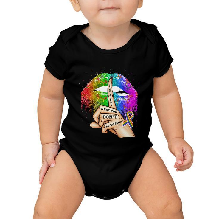 Lgbt Pride Dont Judge What You Dont Understand Baby Onesie