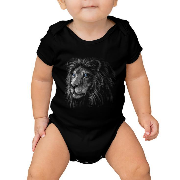 Lion Apparel Hand Drawing Game Day Vintage Detroit Baby Onesie