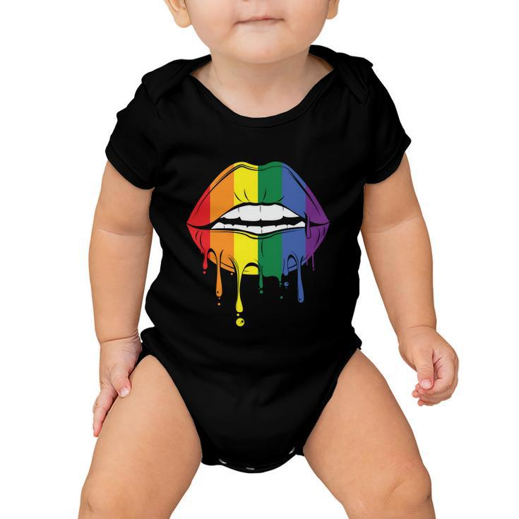 Lips Lgbt Gay Pride Lesbian Bisexual Ally Quote V2 Baby Onesie