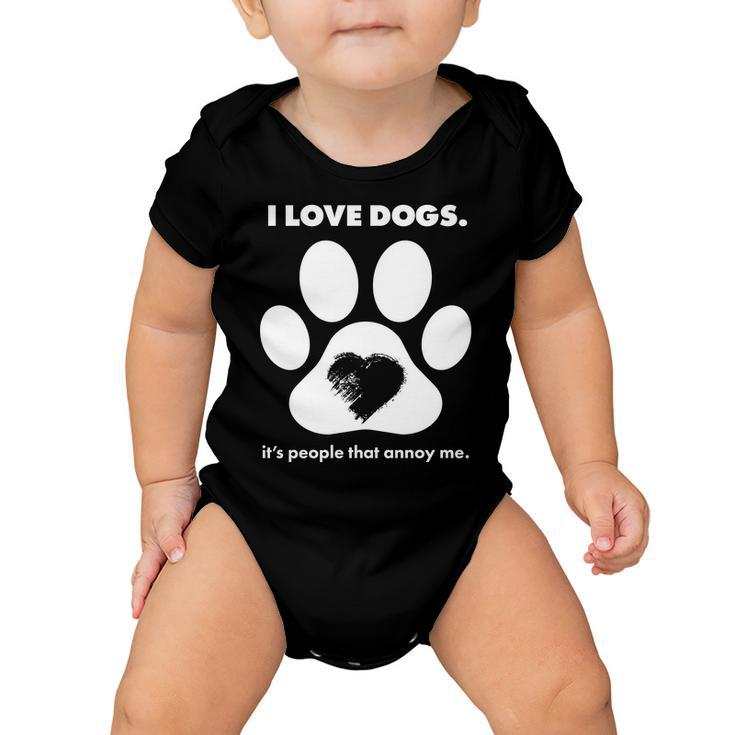 Love Dogs Hate People Tshirt Baby Onesie