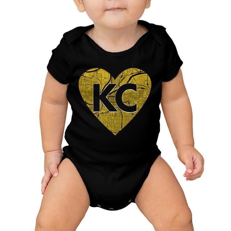 Love Kansas City Football Fan City Map Baby Onesie