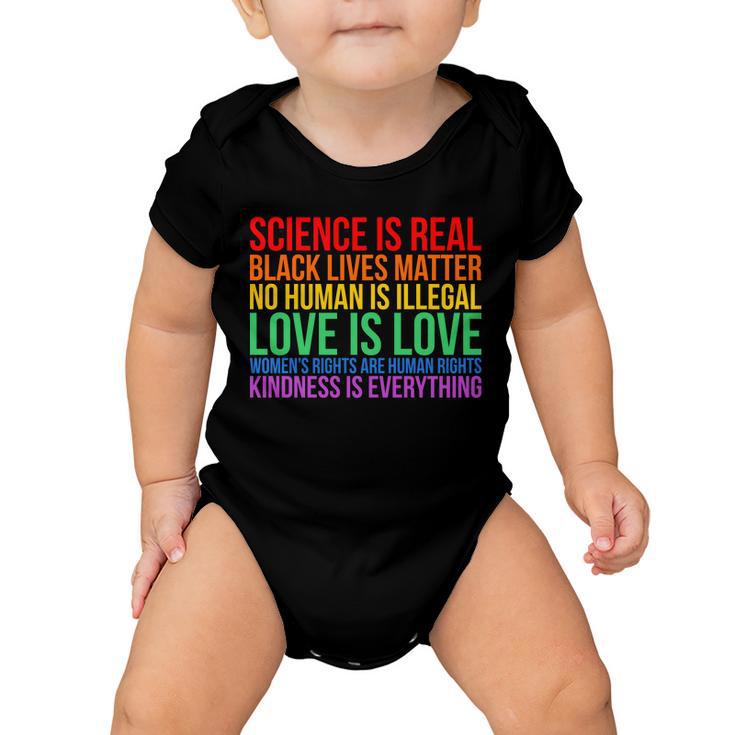 Love Kindness Science Black Lives Lgbt Equality Baby Onesie