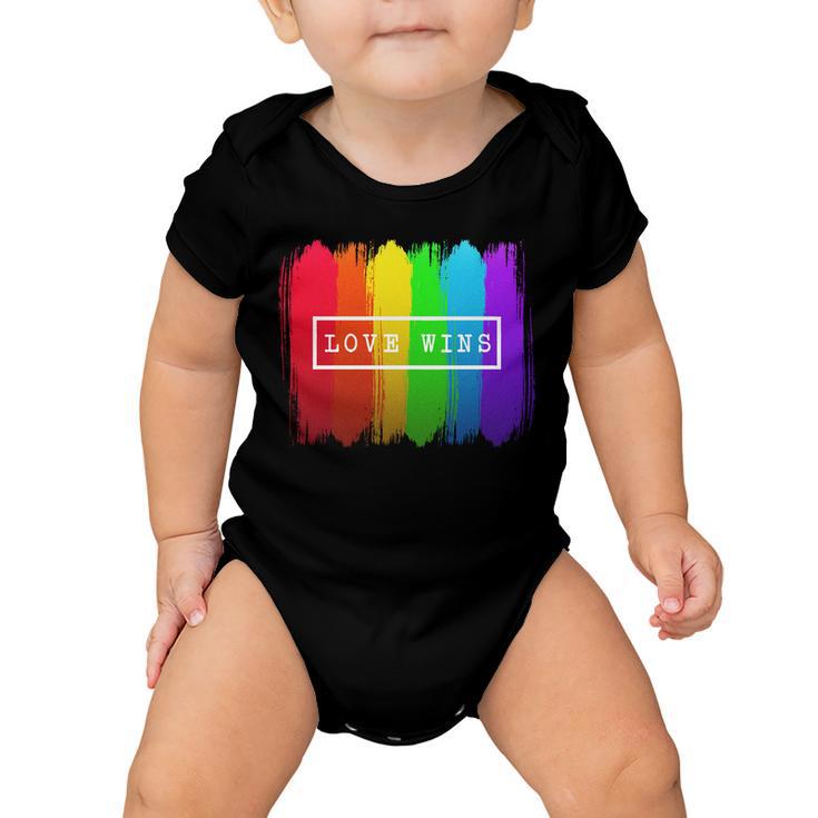 Love Wins Flag Baby Onesie