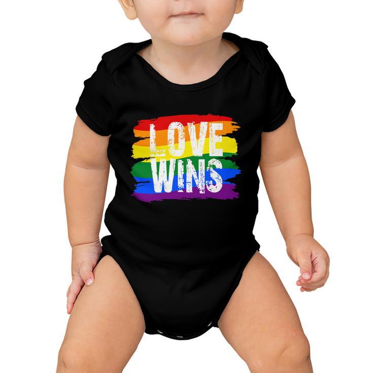 Love Wins Lgbtq Pride Flag Baby Onesie