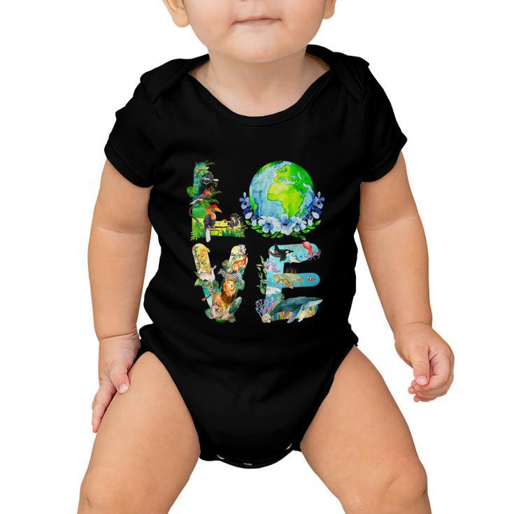 Love World Earth Day 2022 Planet Environmental Animal Tshirt Baby Onesie