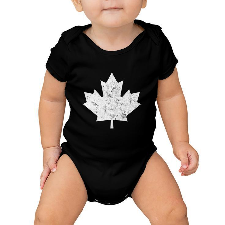 Maple Leaf Flag Vintage Red White Funny Canada Day Baby Onesie