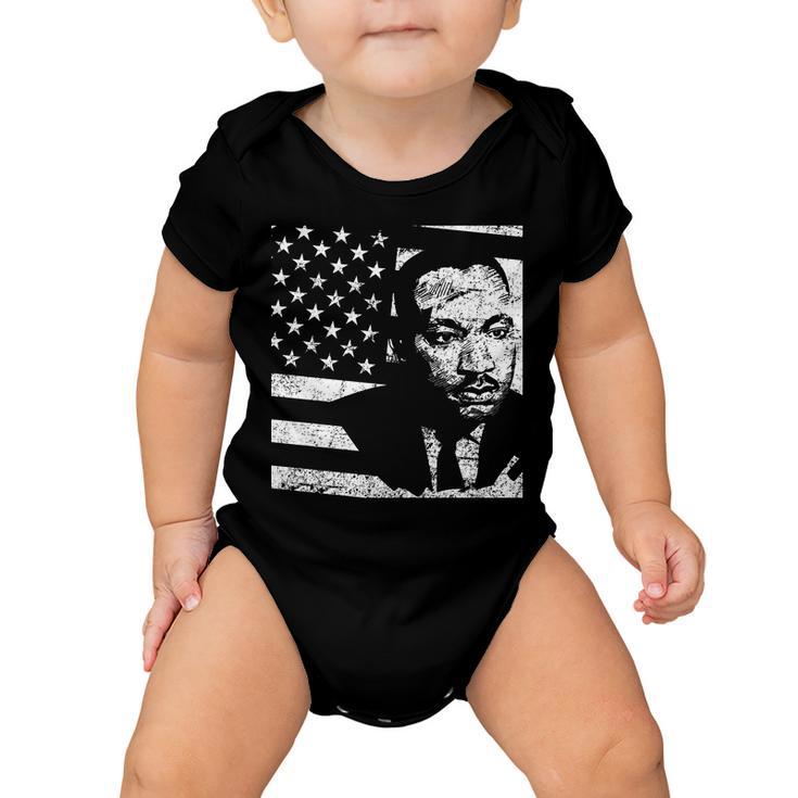 Martin Luther King Jr Distressed Mlk Flag Baby Onesie