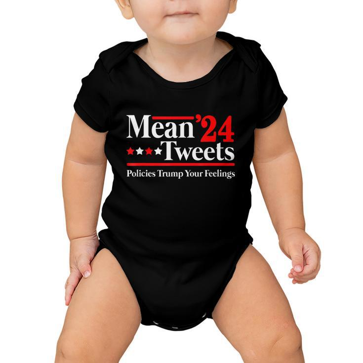 Mean Tweets 2024 Pro Donald Trump 24 Funny Anti Biden Tshirt Baby Onesie