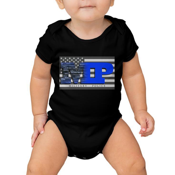 Military Police Mp Flag Baby Onesie