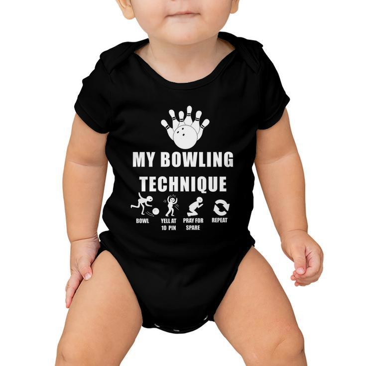 My Bowling Technique Baby Onesie