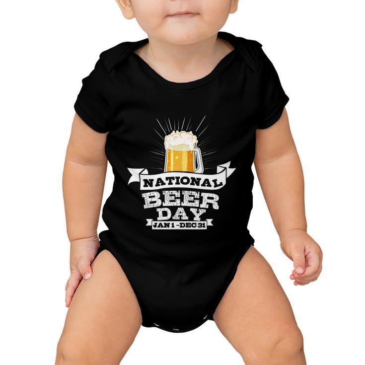 National Beer Day Funny Beer Shirt For Craft Beer Lovers Baby Onesie