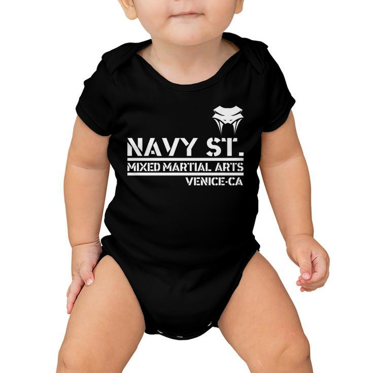 Navy St Mix Martial Arts Venice California Snake Logo Tshirt Baby Onesie