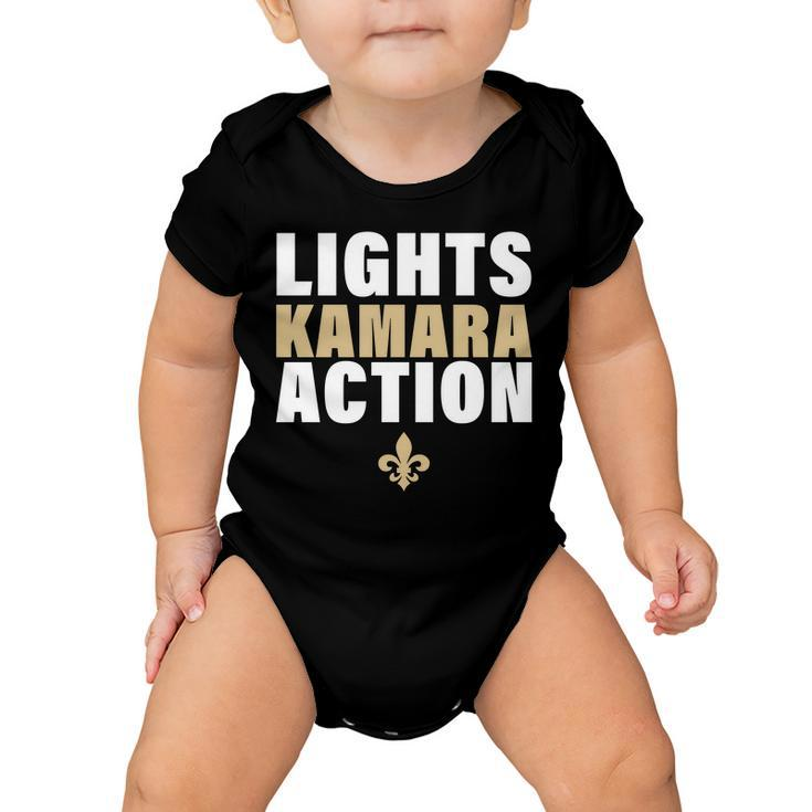 New Orleans Lights Kamara Action Funny Football Tshirt Baby Onesie