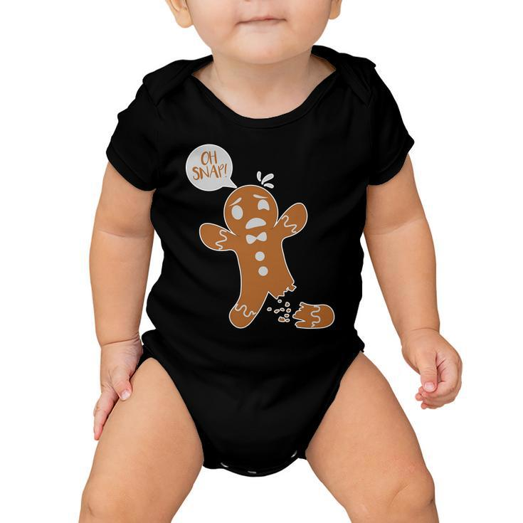 Oh Snap Funny Gingerbread Christmas Baby Onesie
