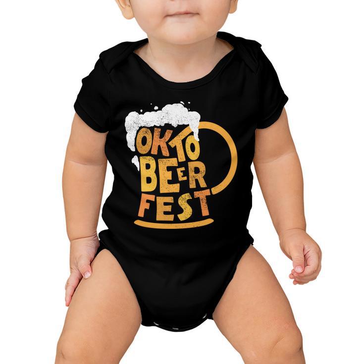 Oktoberfest Beer Fest Logo Baby Onesie