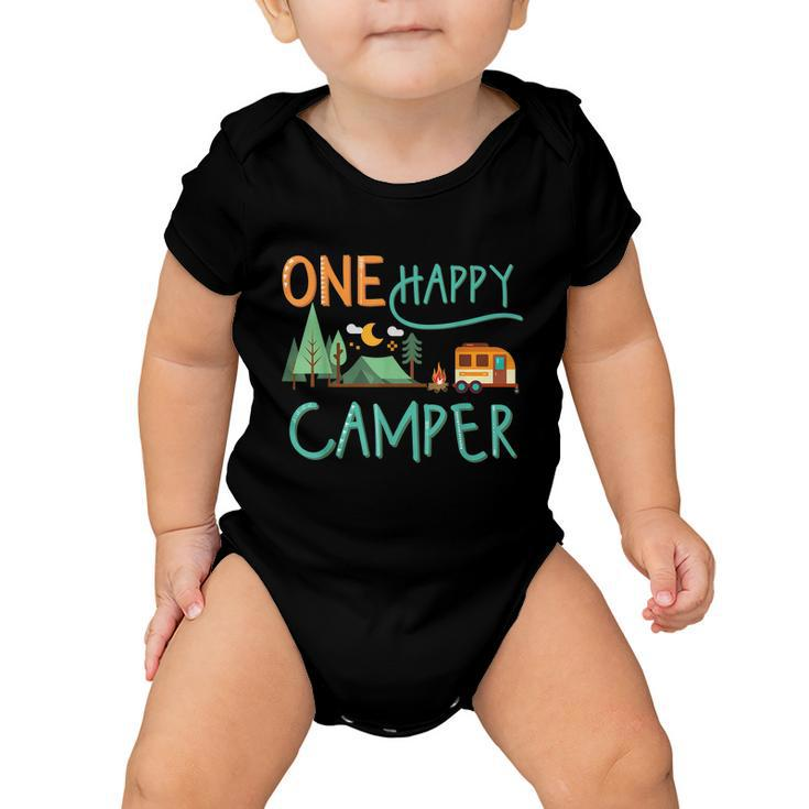 One Happy Camper First Birthday Gift Camping Matching Gift Baby Onesie