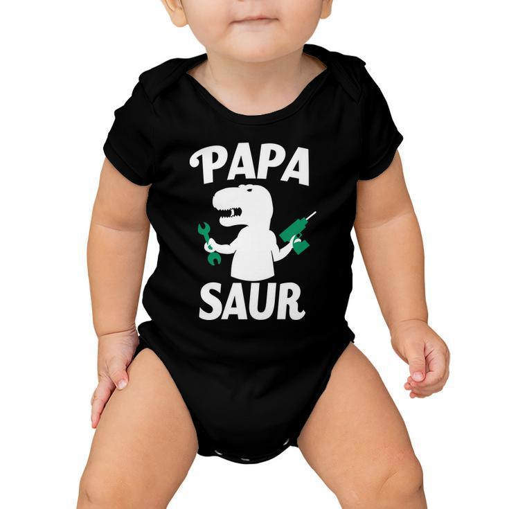 Papa Saur Fix Things Baby Onesie