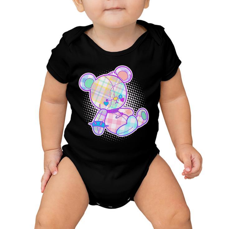 Pastel Kawaii Cute Goth Punk Teddy Bear Baby Onesie