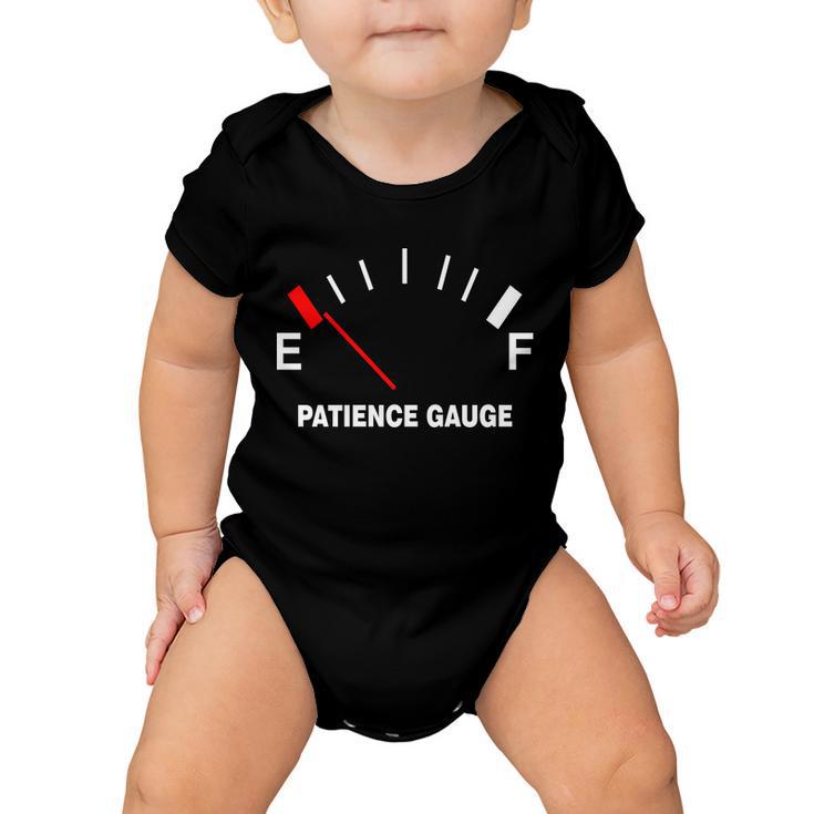 Patience Gauge Nearly Empty Baby Onesie